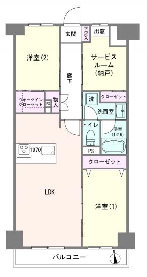 エンゼルハイム竹の塚駅前-1-間取図(平面図)