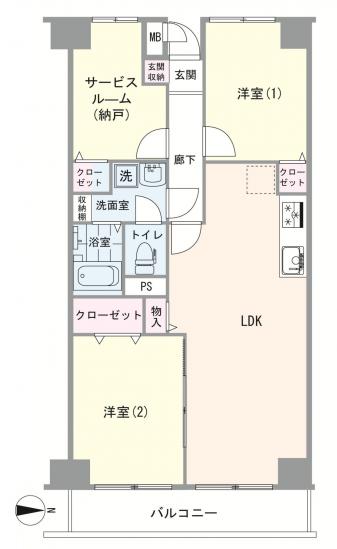 エンゼルハイム千住-1-間取図(平面図)