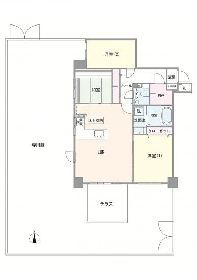 東急ドエルアルス北綾瀬-1-間取図(平面図)