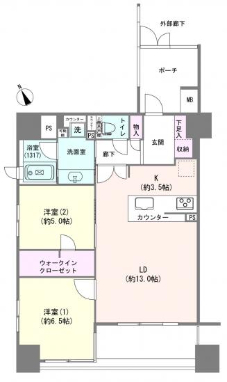 レーベンリヴァーレクロス東京-1-間取図(平面図)