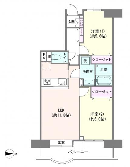 竹の塚ガーデンハウス-1-間取図(平面図)