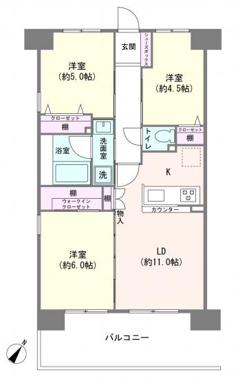 グランリオ-1-間取図(平面図)