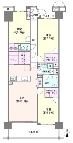 ザ・ウインベル中央公園-1-間取図(平面図)