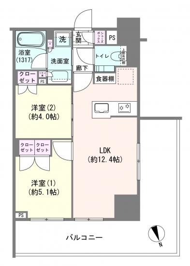 アトラス北千住-1-間取図(平面図)
