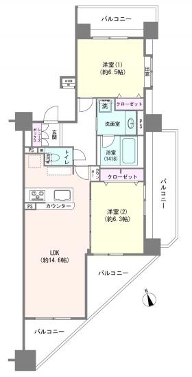 モリス千住曙町-1-間取図(平面図)