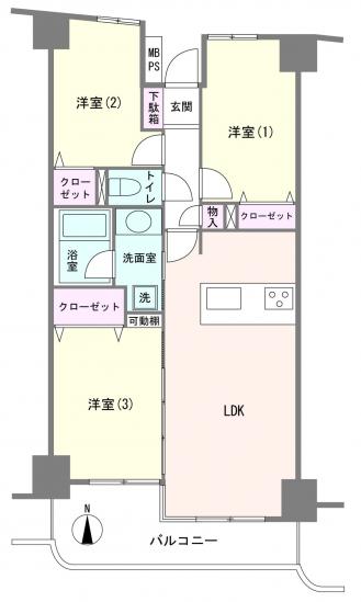 ウッディライフお花茶屋-1-間取図(平面図)