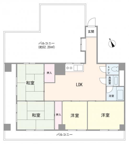 シャトレー北馬込-1-間取図(平面図)