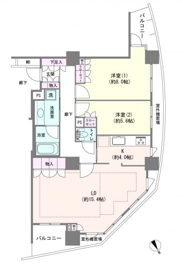 ドレッセ目黒インプレスタワー-1-間取図(平面図)