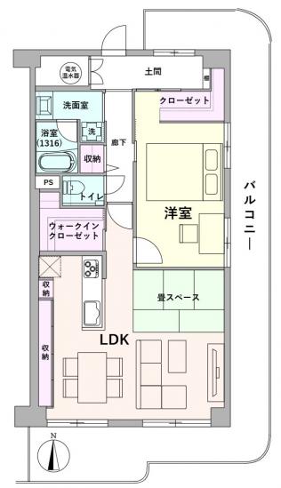 学芸大学スカイハイツ-1-間取図(平面図)