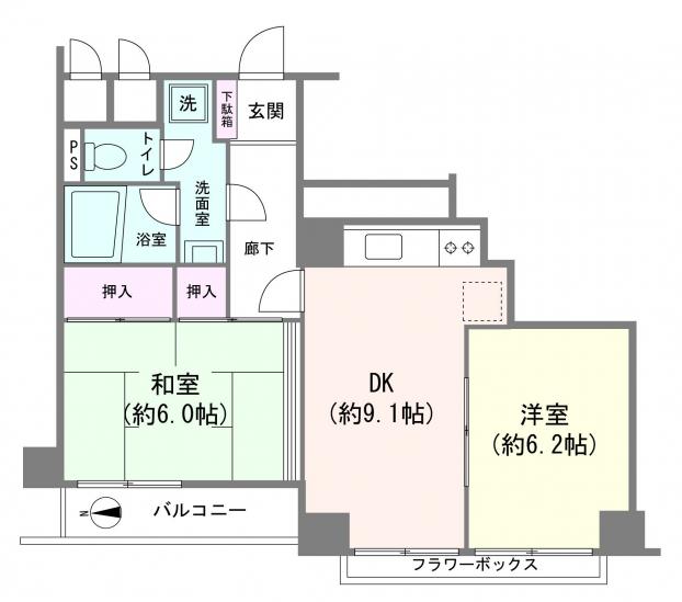 オータム世田谷-1-間取図(平面図)