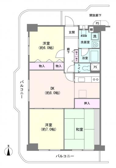 大口ハウス-1-間取図(平面図)
