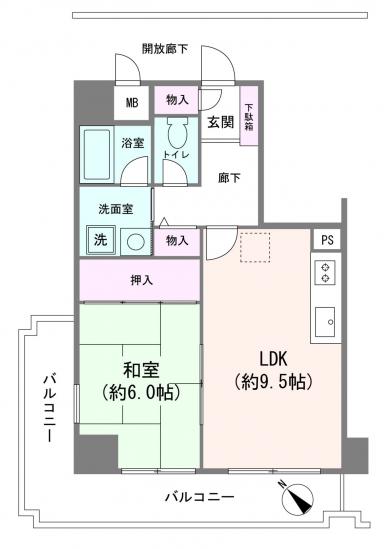 ピュアシティ横浜Ⅱ-1-間取図(平面図)