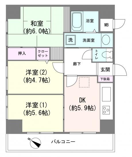 アドヴァンス川崎駅前-1-間取図(平面図)