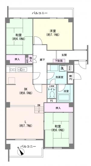 ドルミ大宮天沼-1-間取図(平面図)