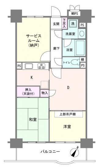 ライオンズシティ南浦和-1-間取図(平面図)