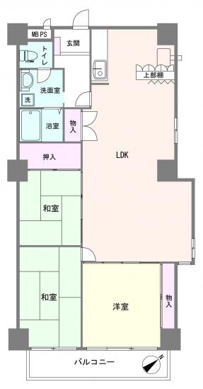マンション蕨アイリス-1-間取図(平面図)