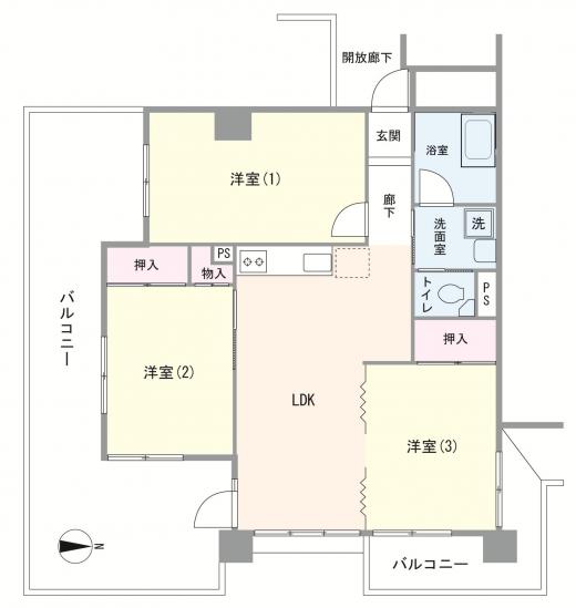 サンコーポ川口-1-間取図(平面図)