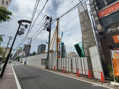 大山町クロスポイント周辺地区　A街区工事中