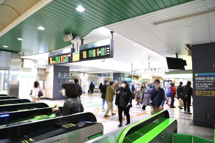 北千住駅構内の様子