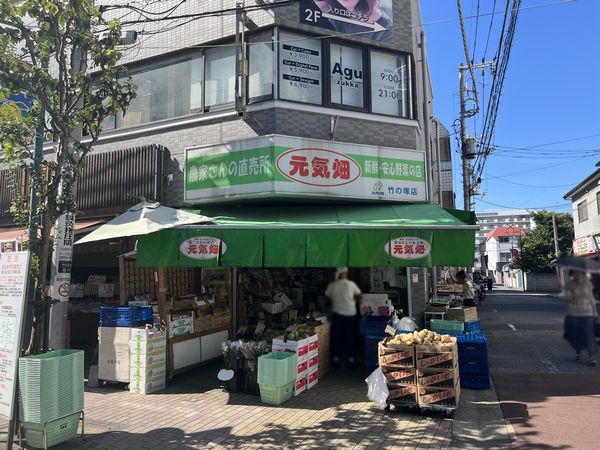 農家から仕入れた新鮮な野菜や果物を販売する「元気畑」。旬の食材が並び、多くのお客さんで賑わいを見せていました。