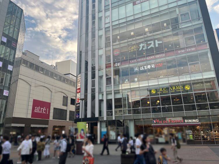 秋葉原駅西側（電気街改札）の街並み