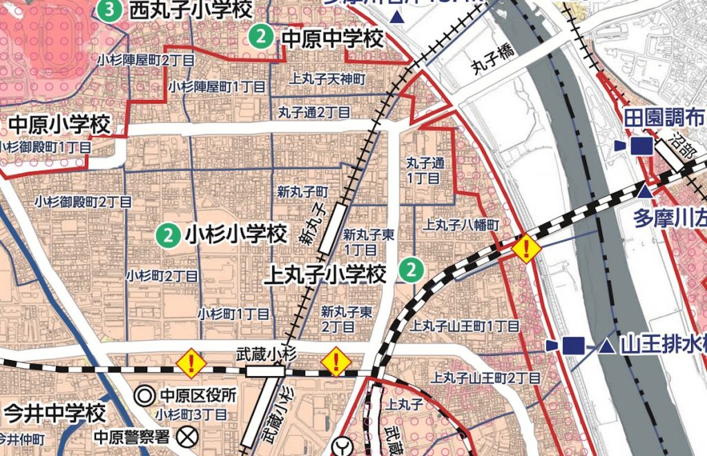 新丸子駅エリアの災害時の備えは?