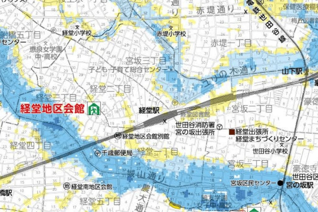 経堂駅エリアの災害時の備えは?