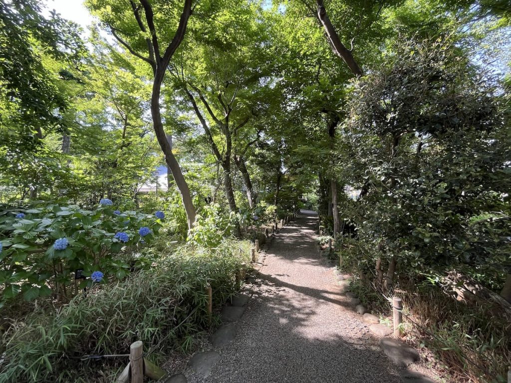綺麗に整備された庭園のようす