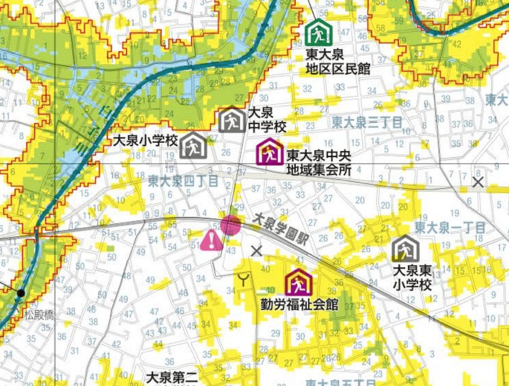 練馬区水害ハザードマップ