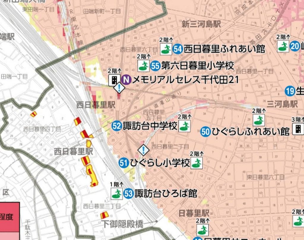西日暮里駅エリアの災害時の備えは？