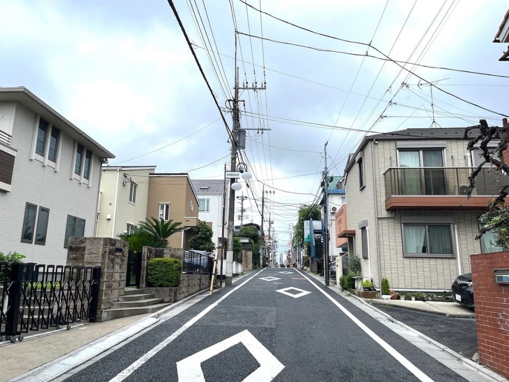 閑静な住宅街のようす