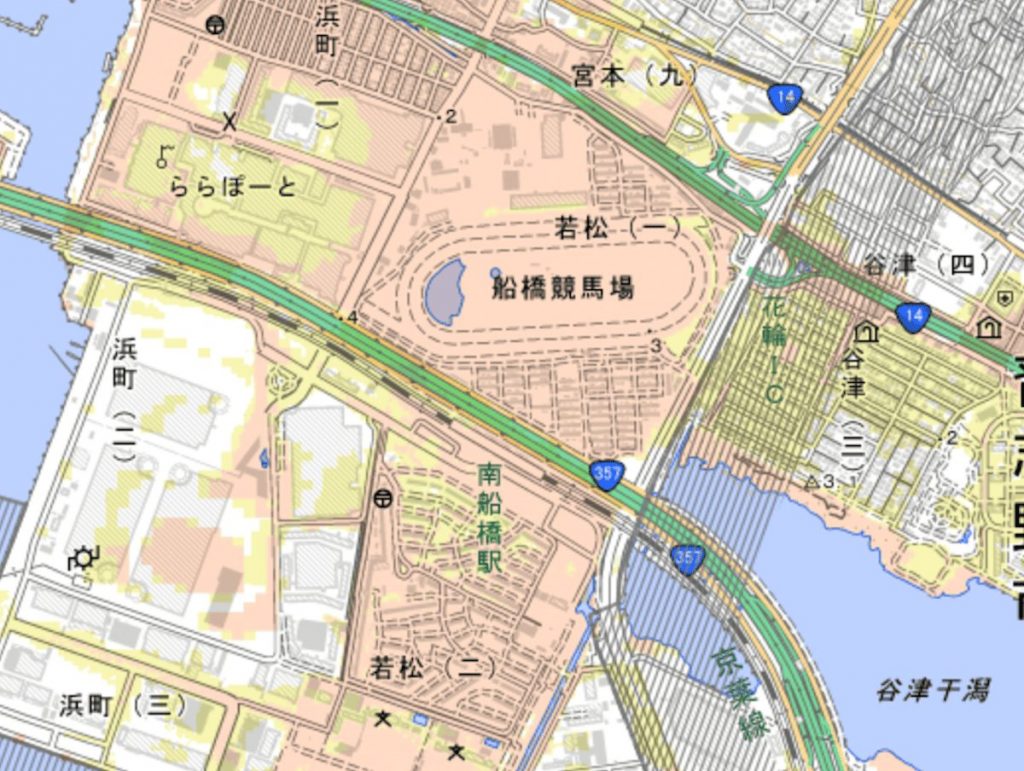 船橋市ハザードマップ より引用