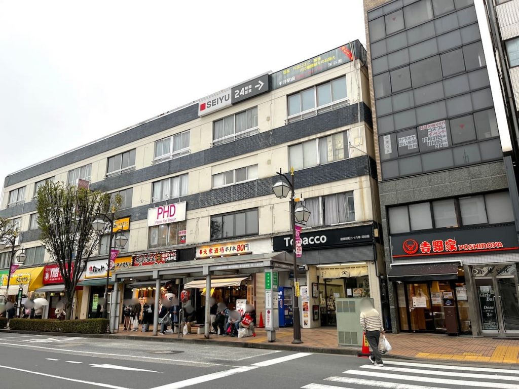 北口駅前のようす