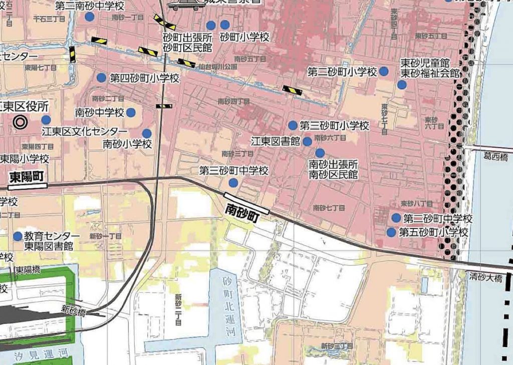 江東区 洪水ハザードマップより引用