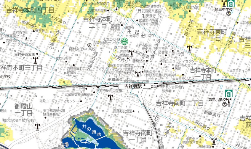 武蔵野市浸水ハザードマップ